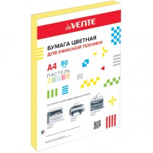 БУМАГА ОФИСНАЯ ЦВЕТНАЯ А4 "DEVENTE" 100Л. 80Г. ПАСТЕЛЬ ЖЕЛТ.