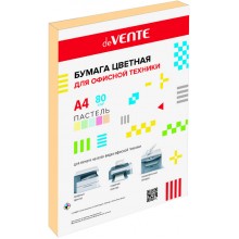 БУМАГА ОФИСНАЯ ЦВЕТНАЯ А4 "DEVENTE" 100Л. 80Г. ПАСТЕЛЬ ОРАНЖ.