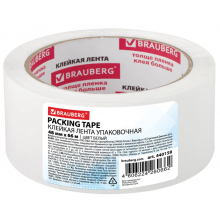 КЛЕЙКАЯ ЛЕНТА УПАК. БЕЛАЯ 48ММх66М BRAUBERG КЛЕЙКАЯ ЛЕНТА УПАК. БЕЛАЯ 48ММх66М BRAUBERG