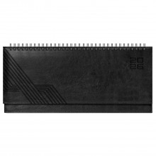 ЕЖЕНЕДЕЛЬНИК 2026 ГРЕБЕНЬ 130х310ММ ESCALADA "САРИФ" ЧЁРНЫЙ КОЖ.ЗАМ.