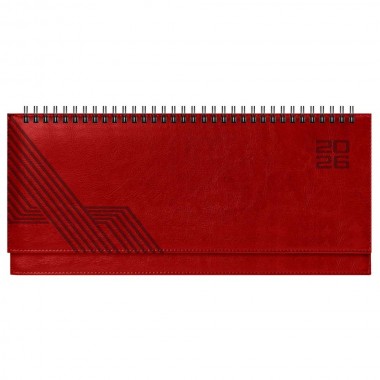 ЕЖЕНЕДЕЛЬНИК 2026 ГРЕБЕНЬ 130х310ММ ESCALADA "САРИФ" КРАСНЫЙ КОЖ.ЗАМ.
