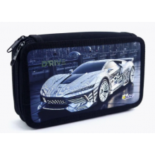 ПЕНАЛ НА 2-Х МОЛНИЯХ ОНИКС "SILVER AUTO" 190х110ММ