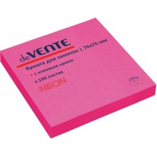 БУМАГА Д/ЗАМ.С ЛИП.КРАЕМ "DEVENTE" 76х76 НЕОН.МАЛИН.100Л