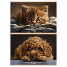 АЛЬБОМ Д/РИС. А4 20Л.СКРЕПКА "ДРУЖОК" (BG) АСС-Т