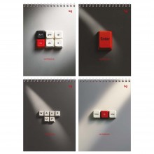 БЛОКНОТ А5 ГРЕБЕНЬ 60Л. КЛ. "PUSH THE BUTTON" (BG) ТВ.ПОДЛ.,АСС-Т
