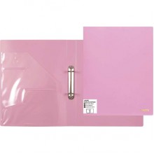 ПАПКА ПЛАСТ. С 2-Я КОЛЬЦАМИ 2,5СМ DEVENTE "PASTEL" РОЗОВАЯ
