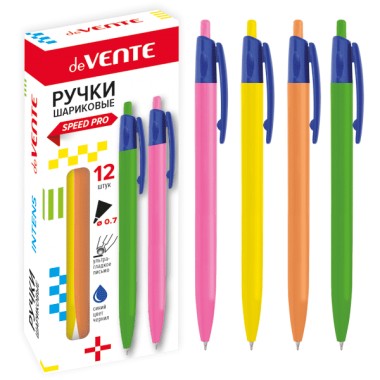 РУЧКА ШАР. АВТ. DEVENTE "INTENS" СИН. 0,7ММ МАСЛ.ОСНОВА АСС-Т