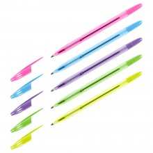 РУЧКА ШАР. СТАММ "555" СИНЯЯ 0,7ММ МАСЛ.ОСНОВА,НЕОН АСС-Т