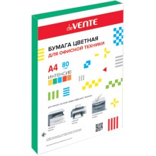 БУМАГА ОФИСНАЯ ЦВЕТНАЯ А4 "DEVENTE" 100Л. 80Г. ИНТЕНСИВ ЗЕЛ.