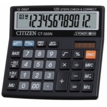 КАЛЬК-Р НАСТ. 12 РАЗР. "CITIZEN" CТ-555 ПОШАГ. КОРР.