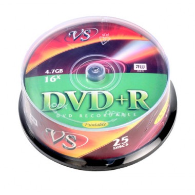 ДИСК DVD+R "VS" 16Х CAKEBOX 25ШТ.