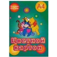 КАРТОН ЦВЕТНОЙ А4 10 Л. 10ЦВ НЕ МЕЛОВ. ("ЛИХТ")