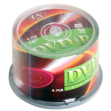 ДИСК DVD+R "VS" 16Х CAKEBOX 50ШТ.